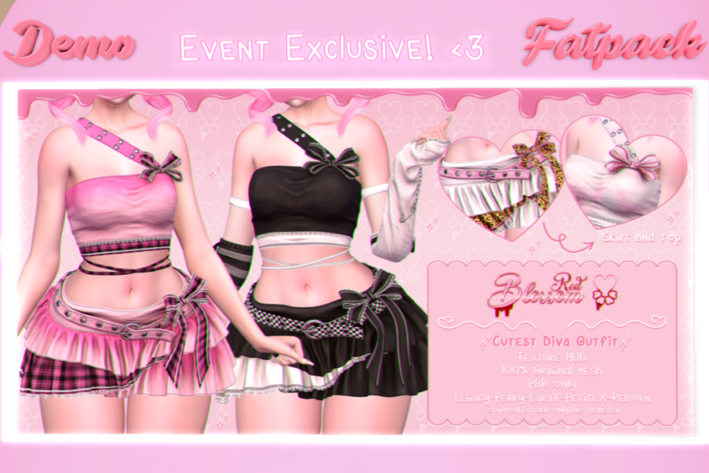 Cutest Diva Outfit - Legacy/MaitreyaX/Reborn/+mods, L$380 each/L$1899 FP