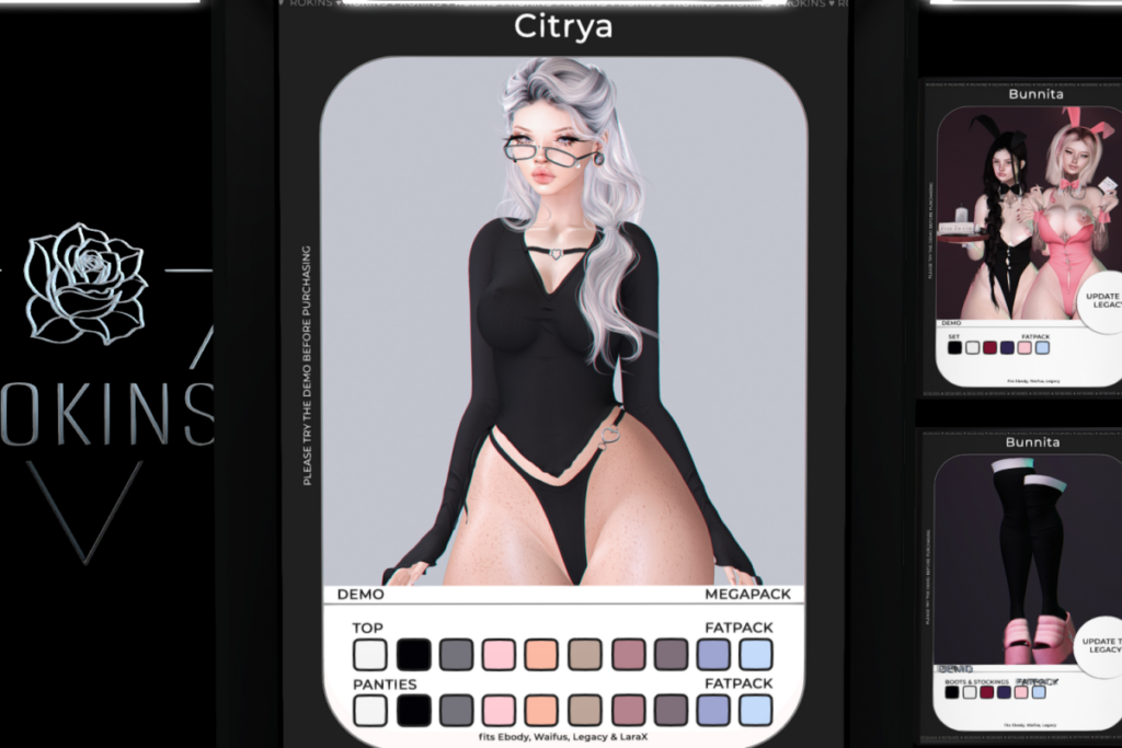 Citrya Top and Panties - Legacy/MaitreyaX/Reborn/+mods, L$199-L$299 each/L$1150-L$1750 each FP/L$3000 MP