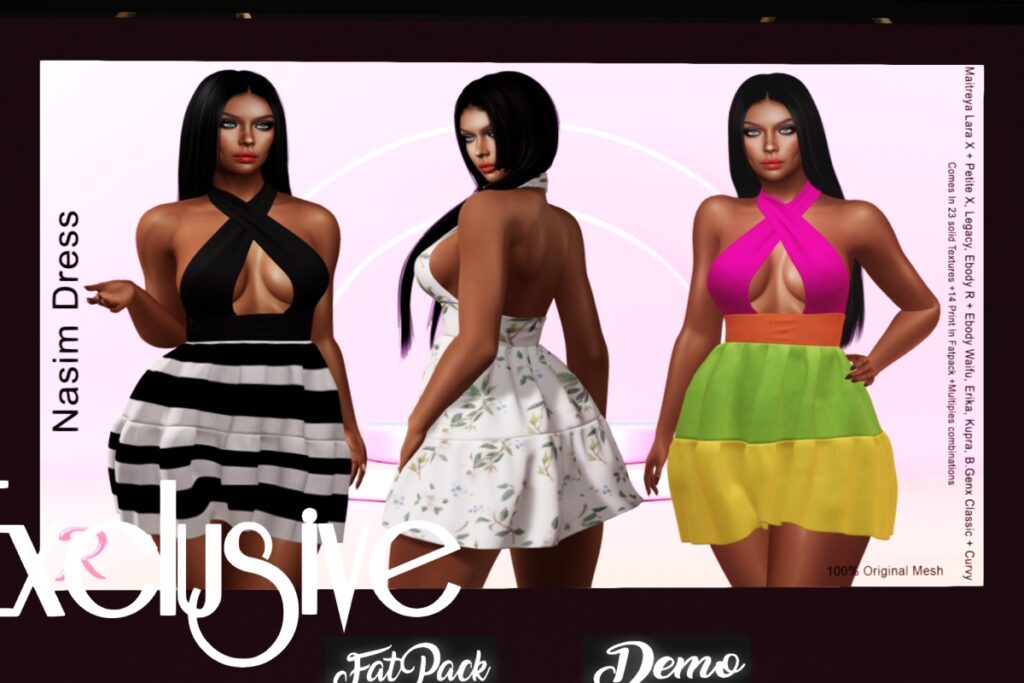 Nasim Dress - Erika/GenX/Inithium/Legacy/MaitreyaX/Reborn/+mods, L$99 each/L$999 FP