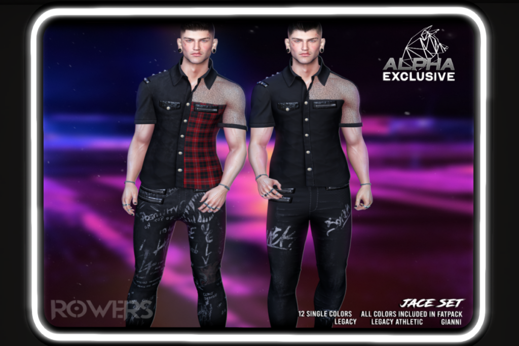 Jace Shirt and Pants - Gianni/Legacy/+mods, L$220 each/L$699 each FP