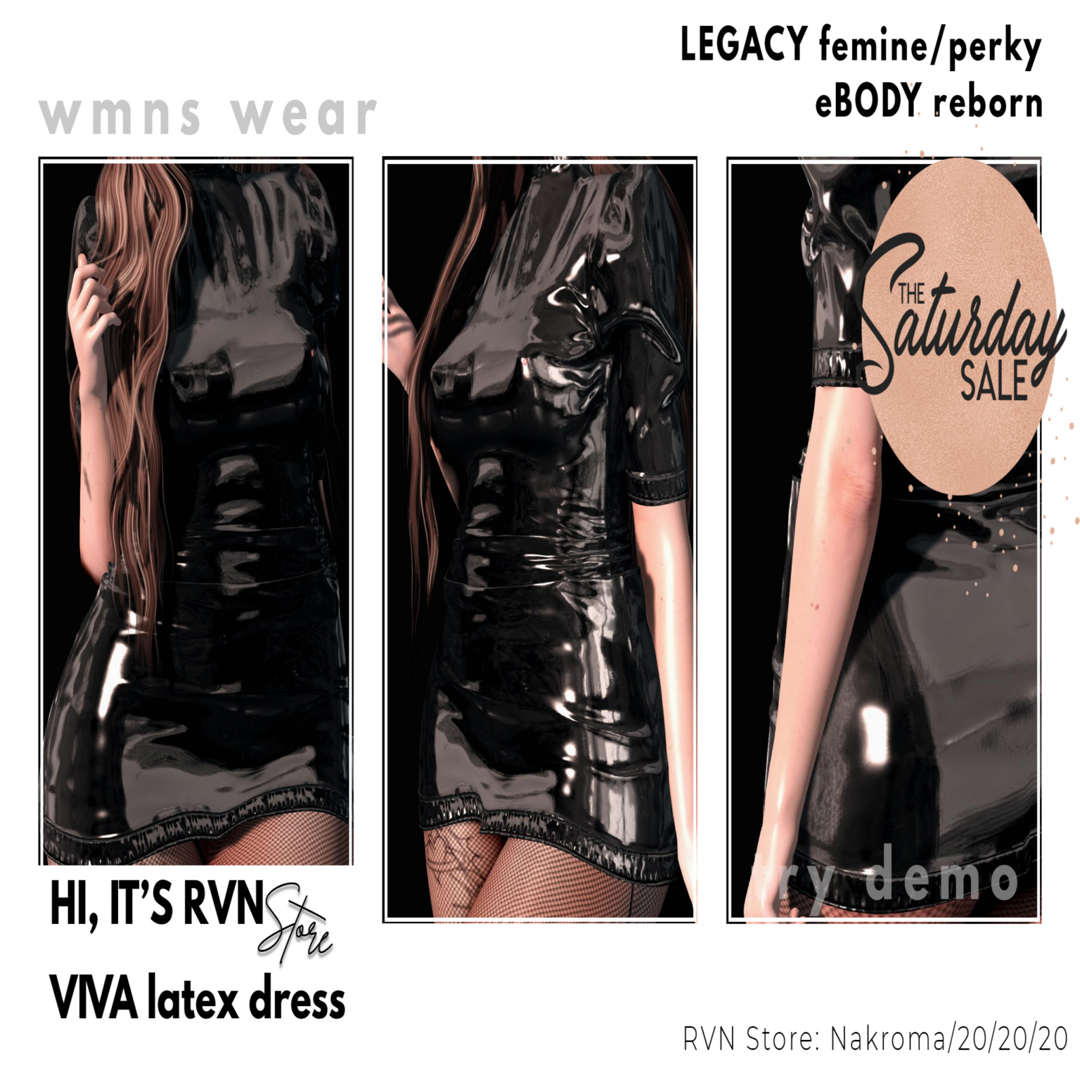 Viva Latex Dress - Legacy/Reborn/+mods	&lt;a href=&quot;http://maps.secondlife.com/secondlife/Nakroma/104/187/31&quot;&gt;Teleport&lt;/a&gt;