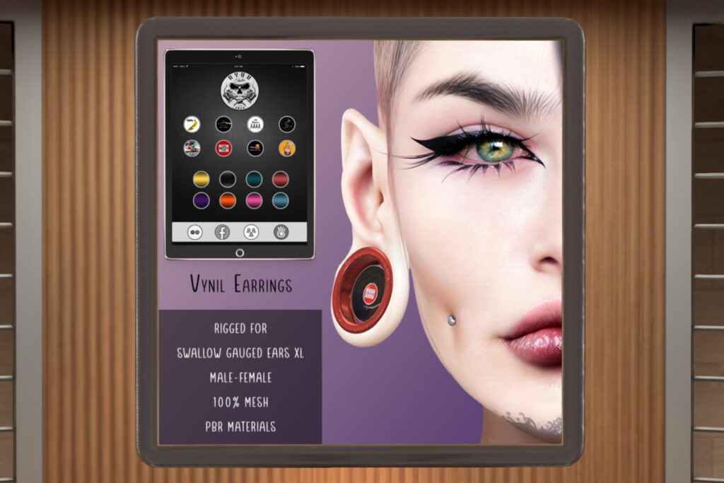 Vynil Earrings - Swallow Gauged M+F XL
