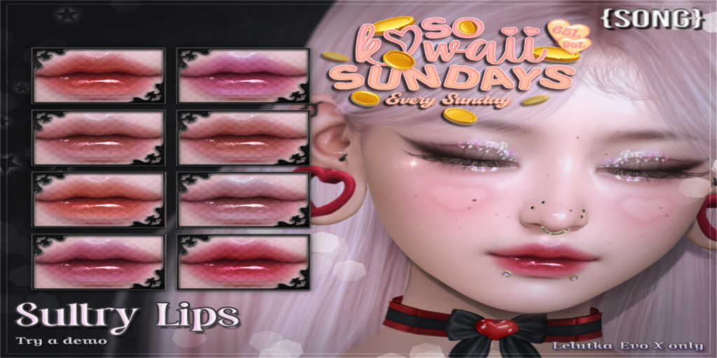 Sultry Lips Lipstick - EvoX	&lt;a href=&quot;http://maps.secondlife.com/secondlife/Meringue/61/83/1064&quot;&gt;Teleport&lt;/a&gt;