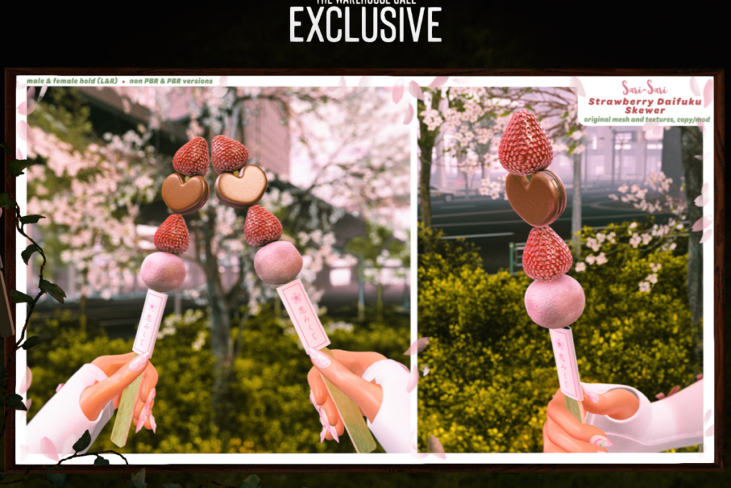 Strawberry Daifuku Skewer Holdable, L$299