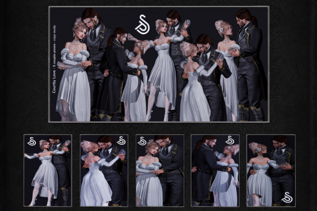 Courtly Love Couples Poses, L$200 each/L$550 FP