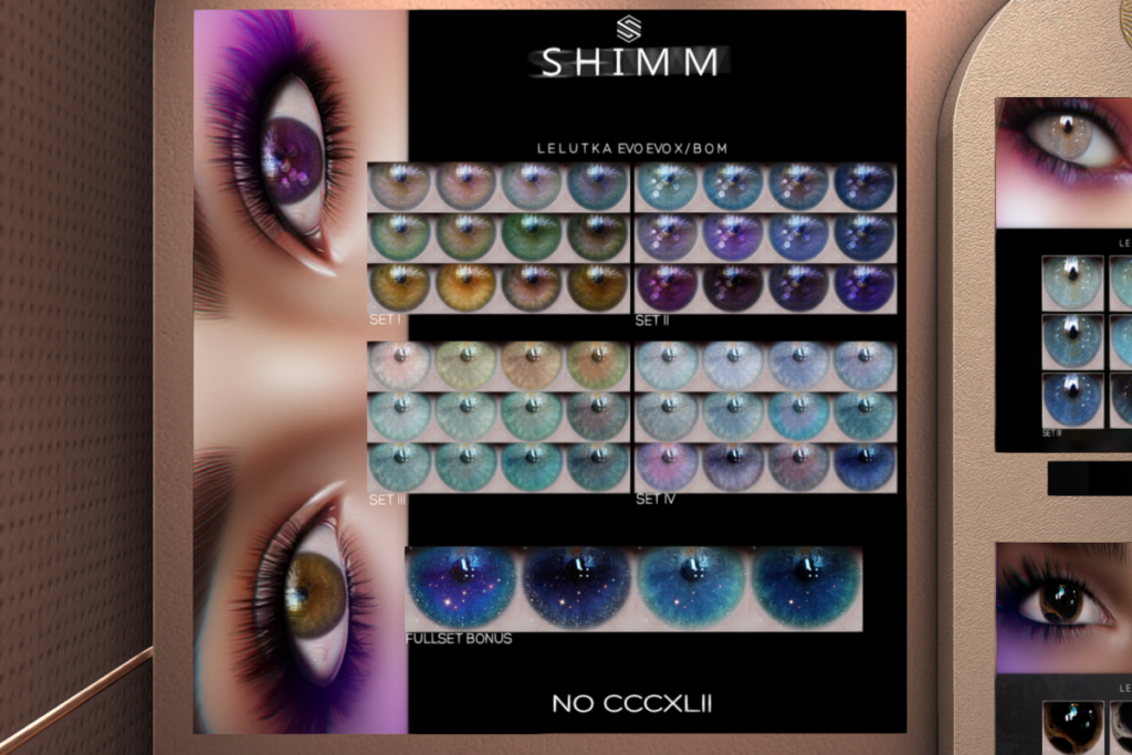 No CCCXLII Eyes - BOM/Evo/EvoX, L$288 each/L$1000 FP