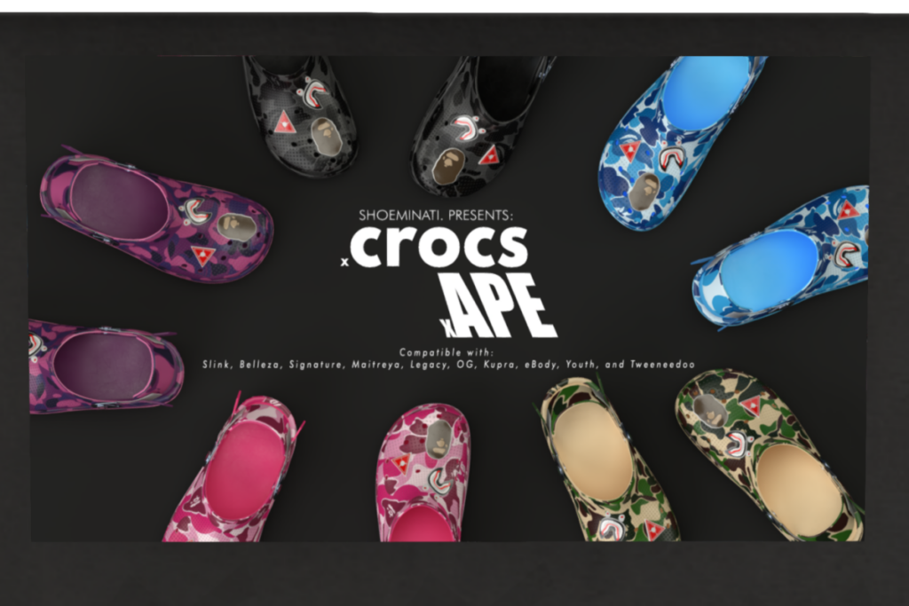 Crocs APE - See ad for fits, L$350 each/L$965 FP
