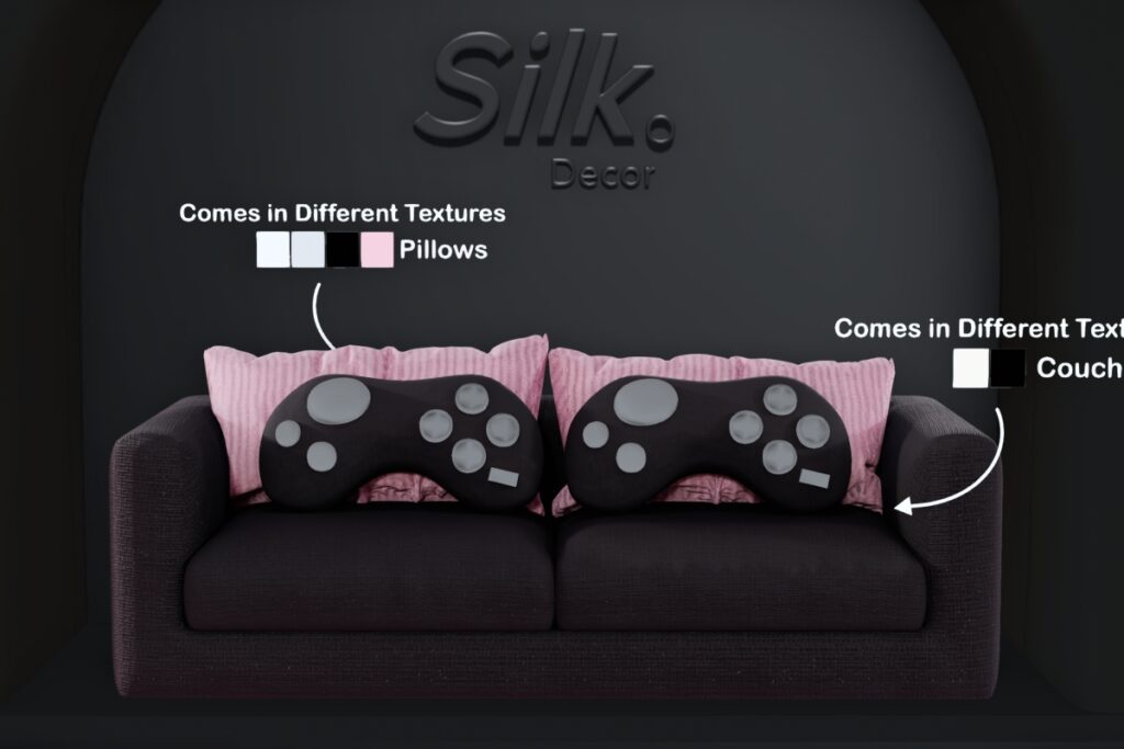 Mini Black Game Controller Couch, L$250 each/L$499 FP