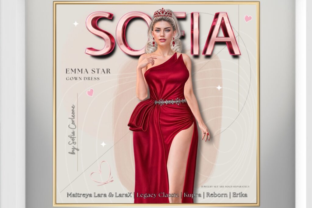 Emma Star Dress - Erika/Inithium/Legacy/maitreya/Reborn/+mods, L$150 each/L$950 FP