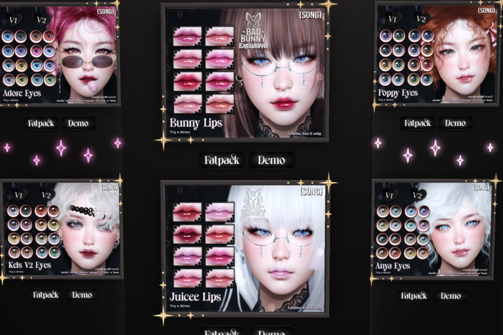 Bunny and Juicy Lipstick EvoX, L$299 each