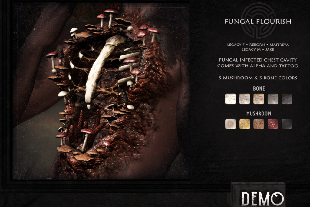 Fungal Flourish - Legacy M+F/Maitreya/Reborn, L$195-L$450 each