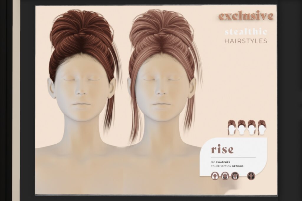 Rise Hairstyle, L$399 each/L$199 Upgrade HUD/L$598 FP