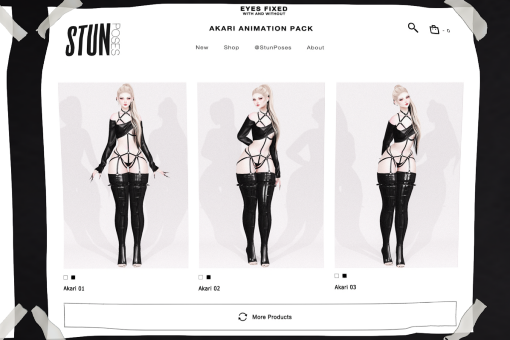 Akari Animation Pack, L$150 each/L$300 FP