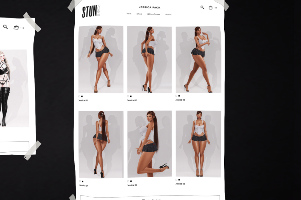 Jessica Poses, L$60 each/L$300 FP