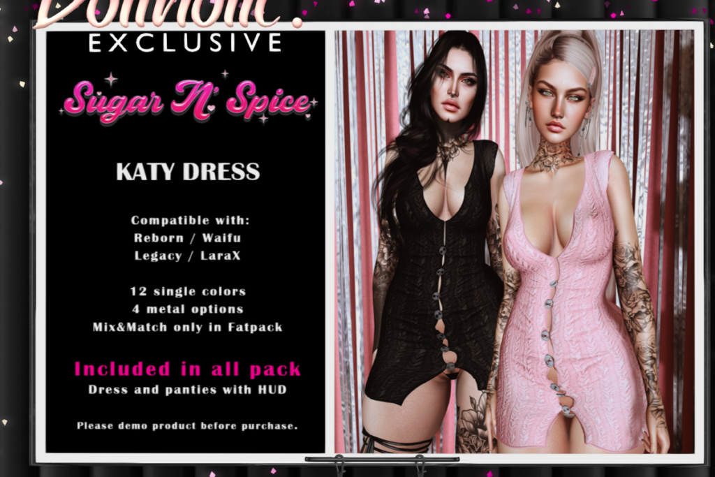 Katy Dress - Legacy/MaitreyaX/Reborn/+mods, L$159 each/L$357 FP