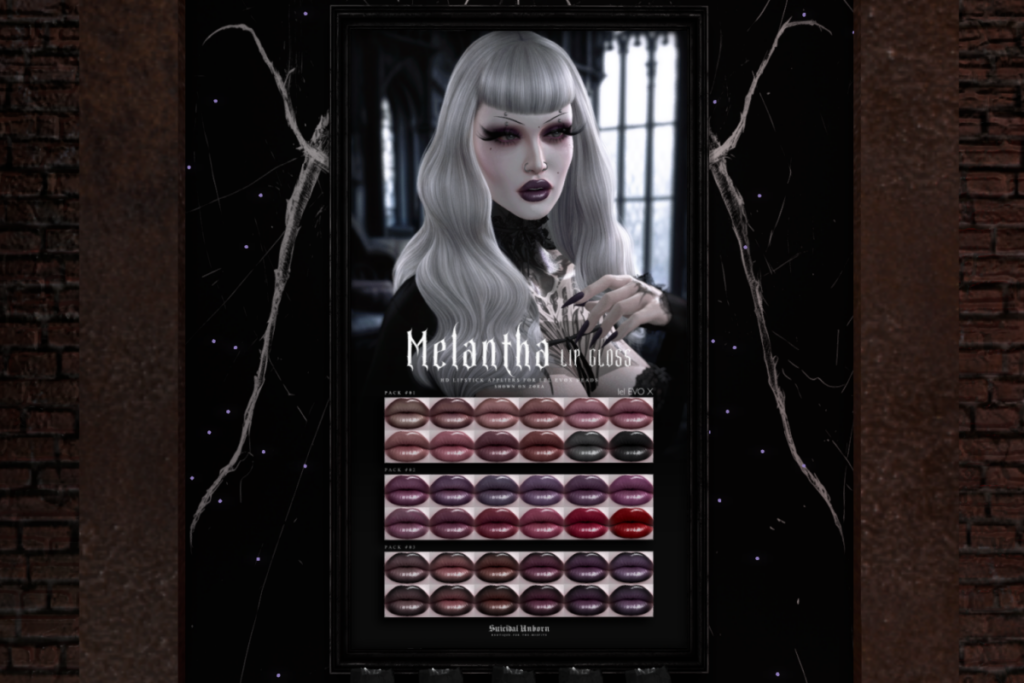 Melantha Lip Gloss - EvoX, L$328 each/L$982 FP