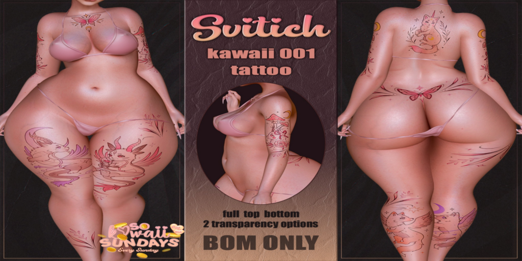 Kawaii 001 Tattoo - BOM	&lt;a href=&quot;http://maps.secondlife.com/secondlife/CHICCO%20ISLAND/238/170/1533&quot;&gt;Teleport&lt;/a&gt;