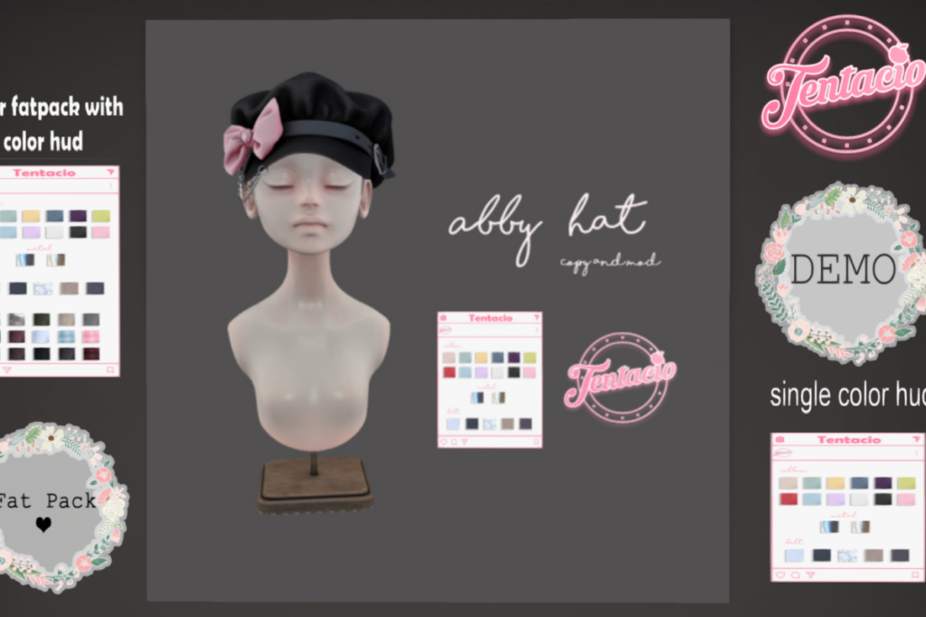 Abby Hat, L$249 each/L$1299 FP