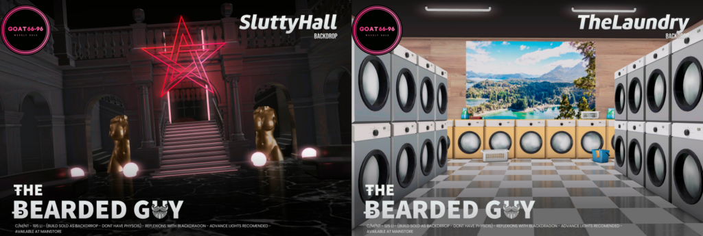 Slutty Hall and The Laundry Backdrops