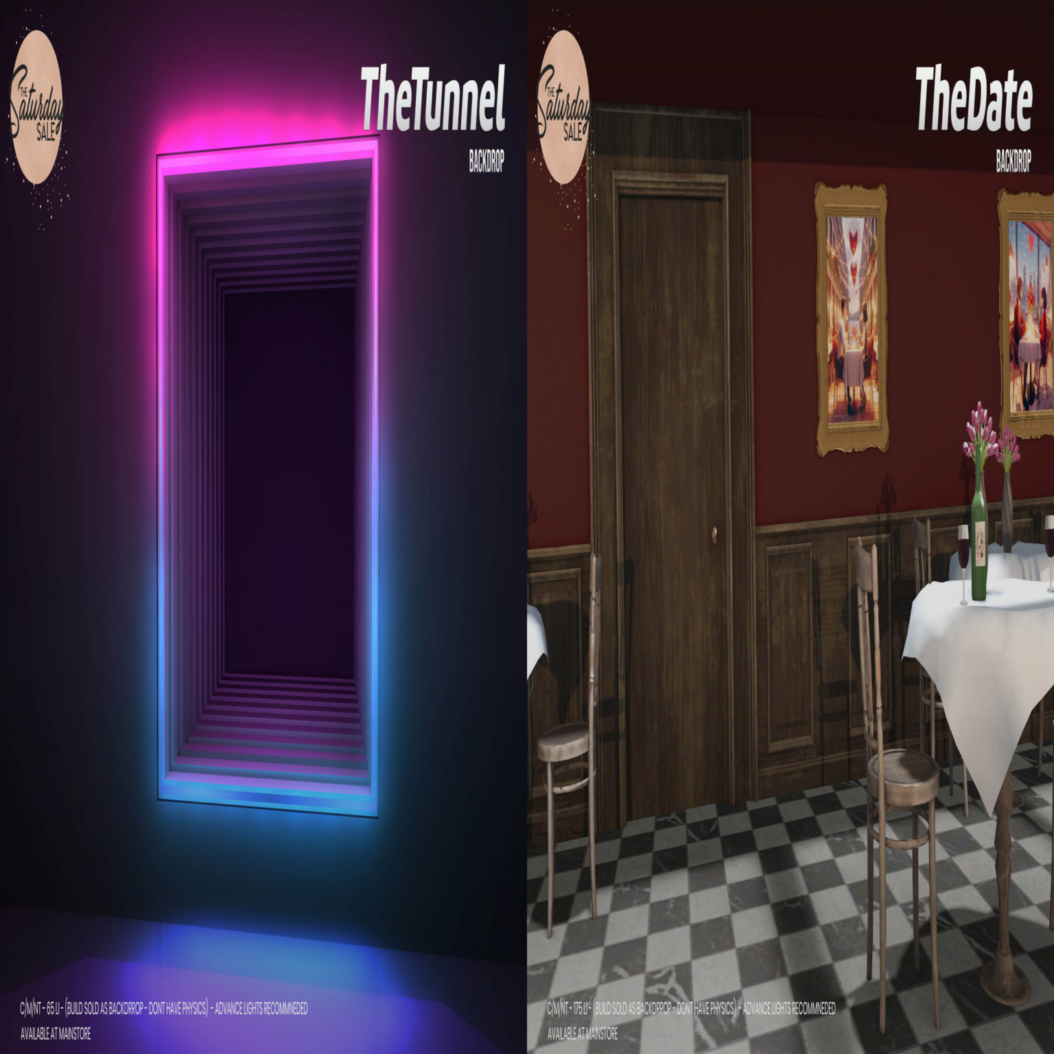 The Tunnel Backdrop &amp; The Date Backdrop	&lt;a href=&quot;http://maps.secondlife.com/secondlife/Moonwall/169/121/32&quot;&gt;Teleport&lt;/a&gt;