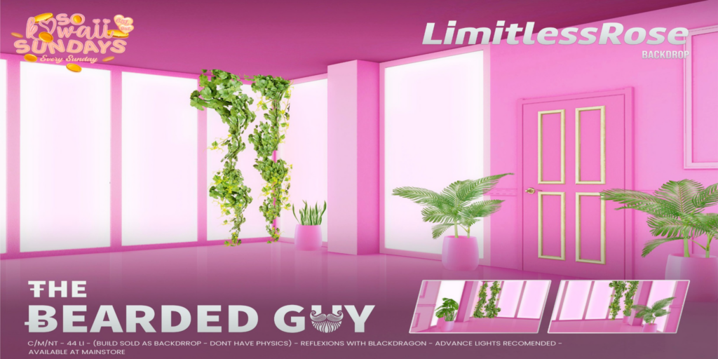 Limitless Rose Backdrop	&lt;a href=&quot;http://maps.secondlife.com/secondlife/Moonwall/169/121/32&quot;&gt;Teleport&lt;/a&gt;