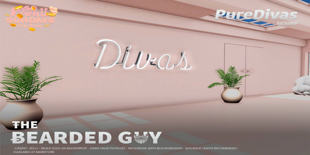 Pure Divas Backdrop	&lt;a href=&quot;http://maps.secondlife.com/secondlife/Moonwall/169/121/32&quot;&gt;Teleport&lt;/a&gt;