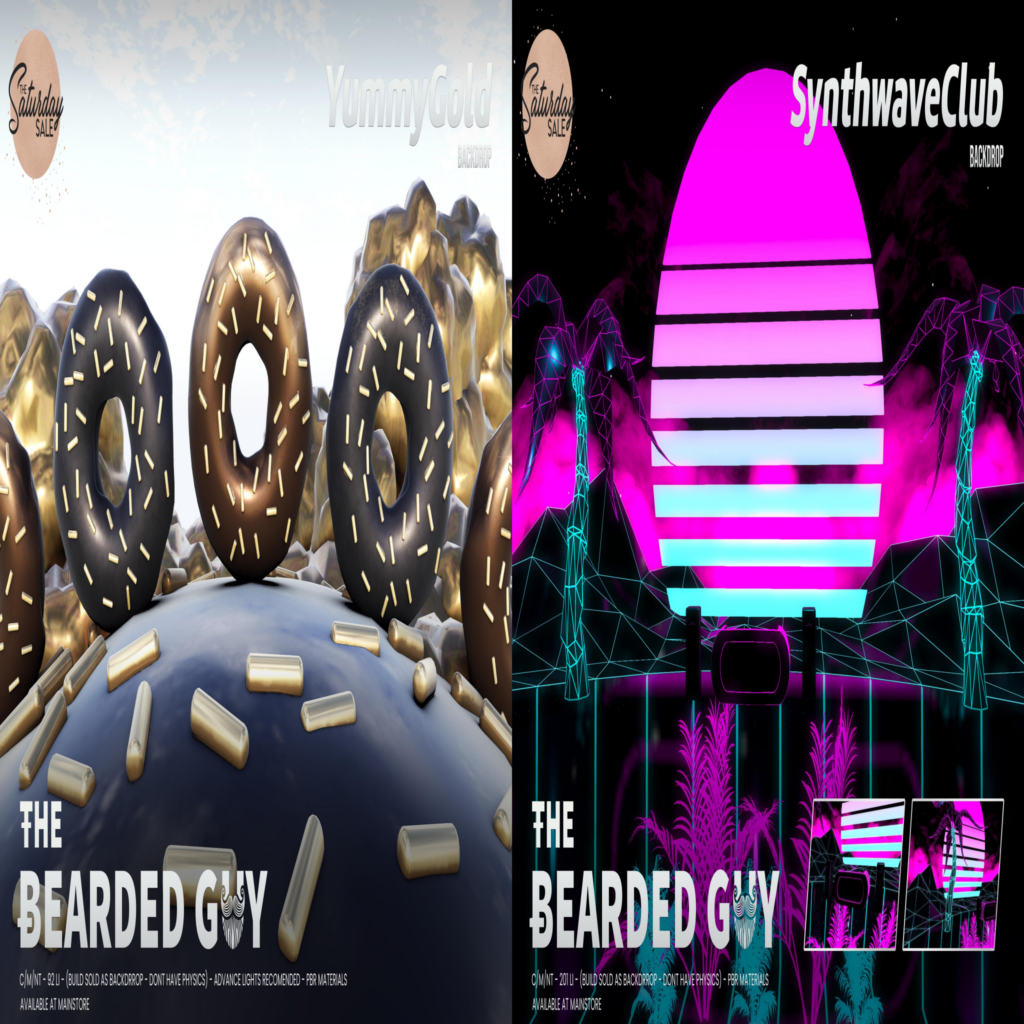 Yummy Gold Backdrop &amp; Synthwave Club Backdrop	&lt;a href=&quot;http://maps.secondlife.com/secondlife/Moonwall/169/121/32&quot;&gt;Teleport&lt;/a&gt;