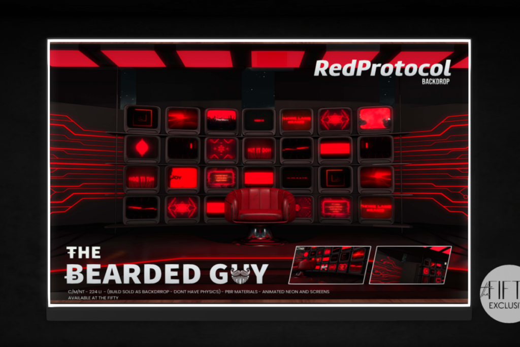 Red Protocol Backdrop, L$299