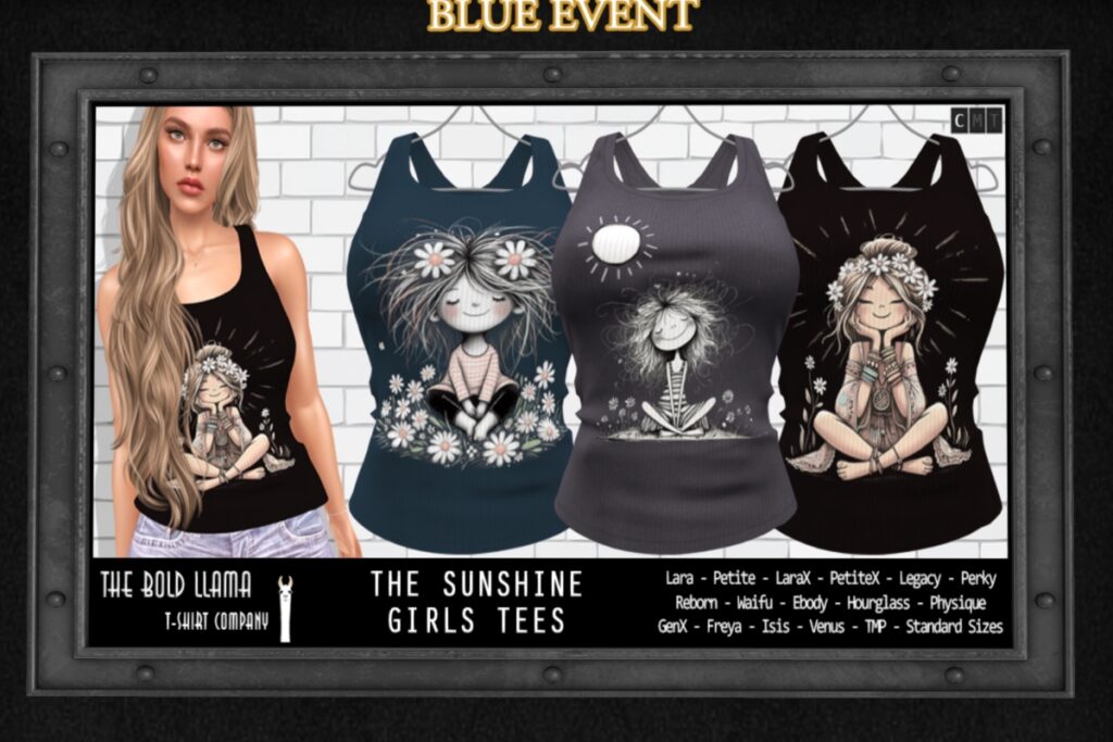 The Sunshine Girls Tees - see ad for fits, L$150