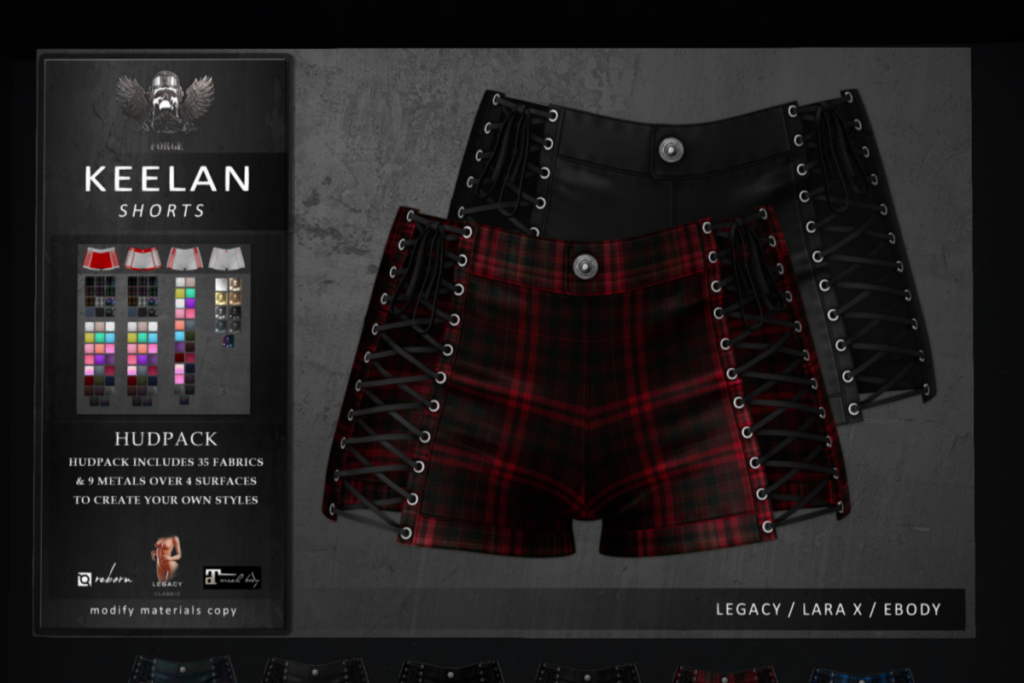 Keelan Shorts - Legacy/MaitreyaX/Reborn, L$250 each/L$1200 FP