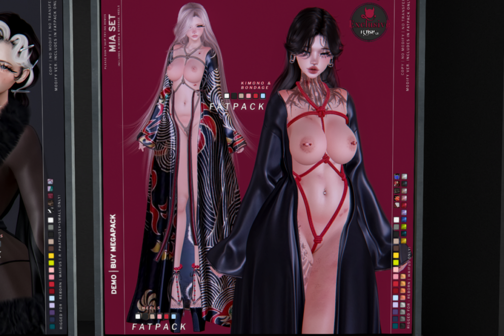 Mia Set - Reborn/+mods, L$250-L$350 each/L$650-L$1850 each FP/L$2000 MP