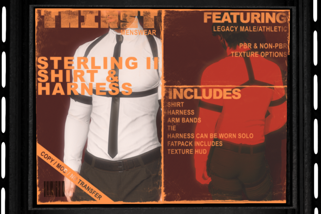 Sterling II Shirt &amp; Harness - Legacy+Athletic, L$450 each/L$2250 FP
