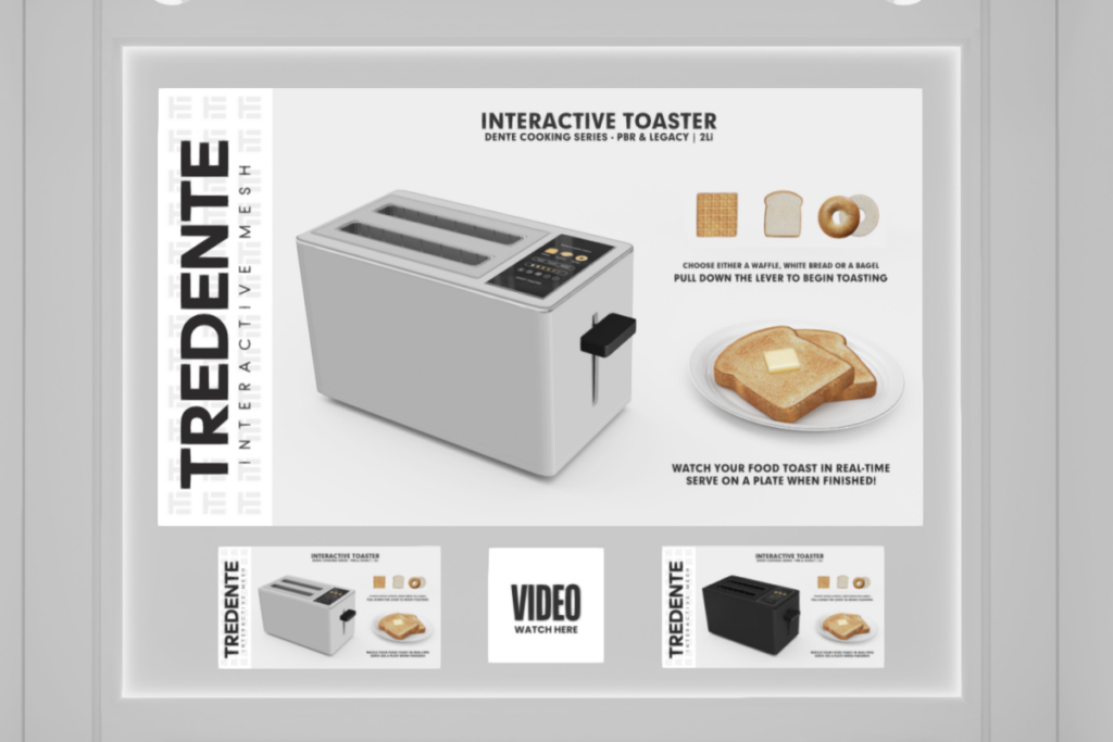 Interactive Toaster, L$629 each/L$1199 FP