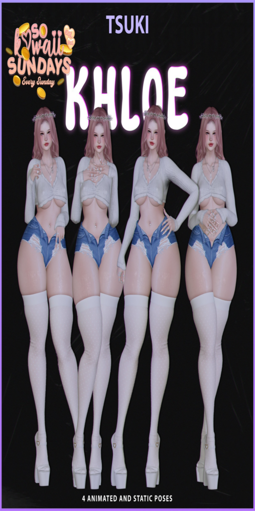 Khloe Poses	&lt;a href=&quot;http://maps.secondlife.com/secondlife/Dream%20Lake/127/125/184&quot;&gt;Teleport&lt;/a&gt;