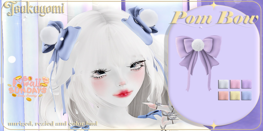 Pom Bow	&lt;a href=&quot;http://maps.secondlife.com/secondlife/Crocus%20Island/44/43/25&quot;&gt;Teleport&lt;/a&gt;