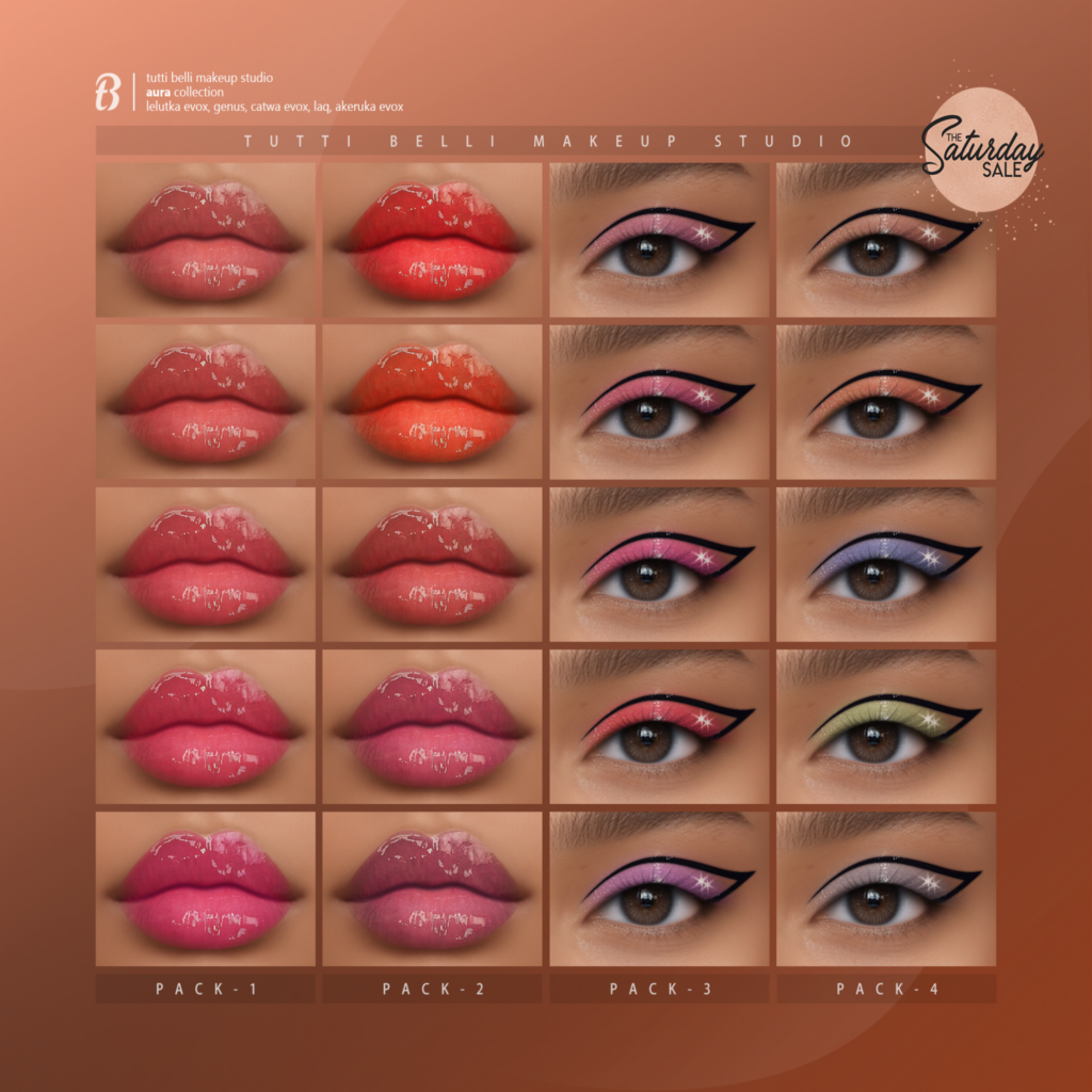 Aura Collection Cosmetics - AkX/Catwa/EvoX/Genus/LAQ	&lt;a href=&quot;http://maps.secondlife.com/secondlife/Malkine/110/166/293&quot;&gt;Teleport&lt;/a&gt;