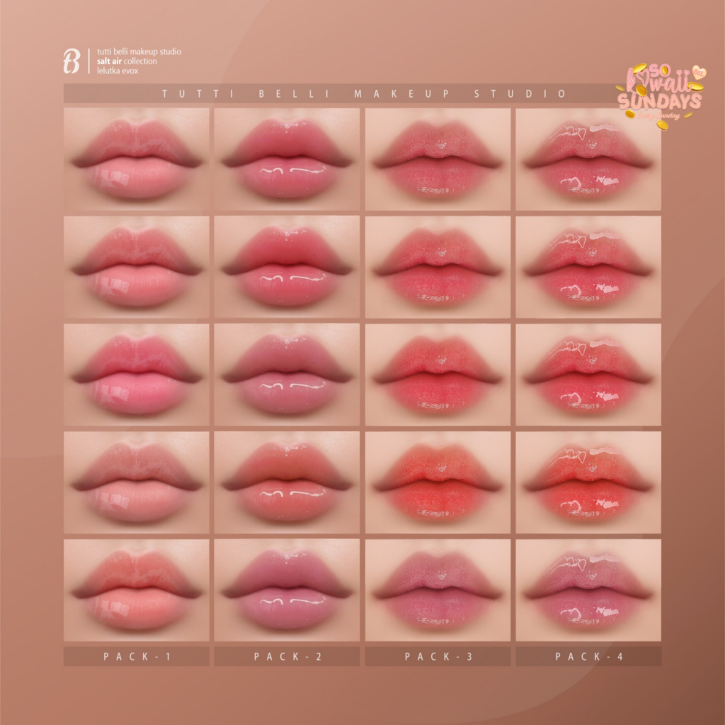 Salt Air Collection Lipstick - EvoX	&lt;a href=&quot;http://maps.secondlife.com/secondlife/Malkine/110/166/293&quot;&gt;Teleport&lt;/a&gt;