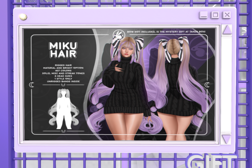 Miku Hair	&lt;a href=&quot;http://maps.secondlife.com/secondlife/Hashira/191/33/3&quot;&gt;TELEPORT&lt;/a&gt;