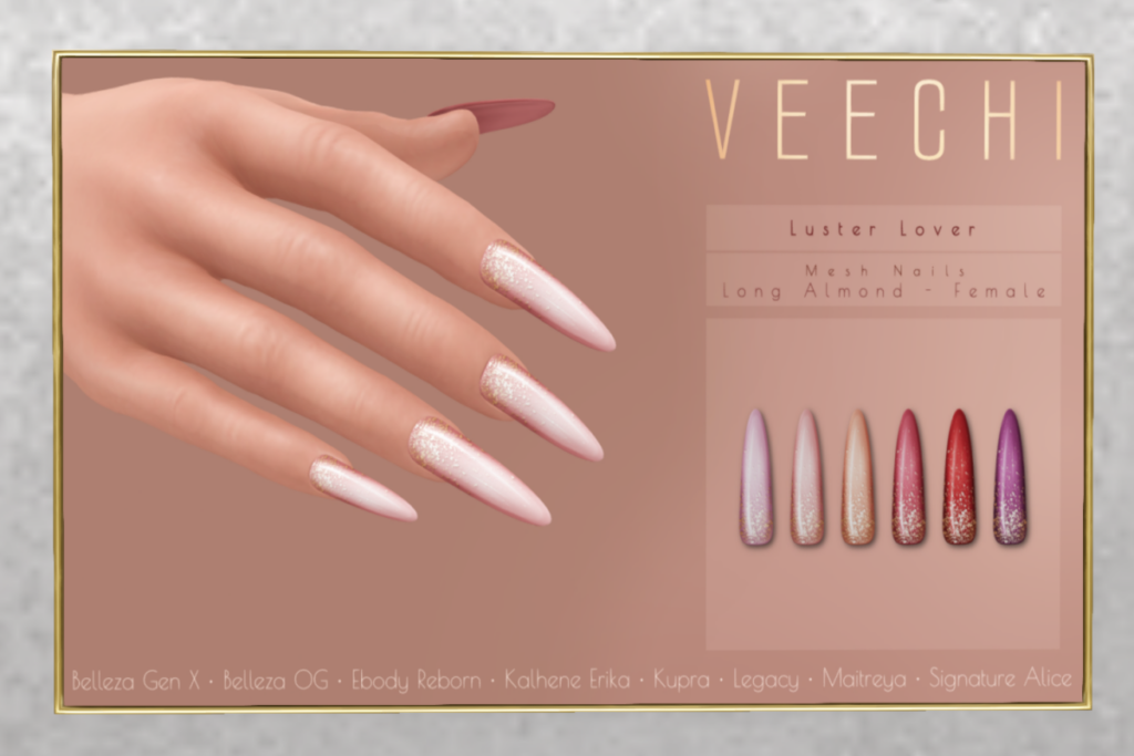 Studded Hearts Mesh Nails // Long Almond Female - See ad for fits	&lt;a href=&quot;http://maps.secondlife.com/secondlife/floorplan/194/165/28&quot;&gt;TELEPORT&lt;/a&gt;