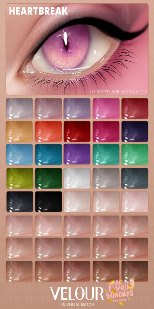 Heartbreak Eye Socket Cosmetics - EvoX	&lt;a href=&quot;https://maps.secondlife.com/secondlife/VELOUR/88/118/42&quot;&gt;Teleport&lt;/a&gt;
