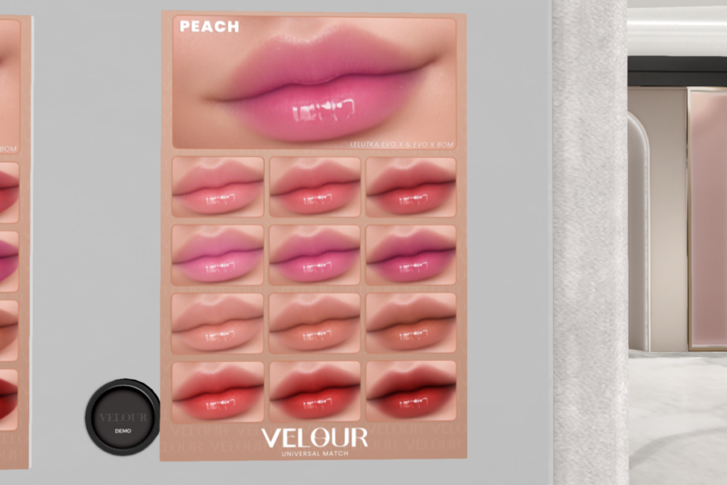 Peach Lipstick - EvoX	&lt;a href=&quot;http://maps.secondlife.com/secondlife/VELOUR/86/125/84&quot;&gt;TELEPORT&lt;/a&gt;