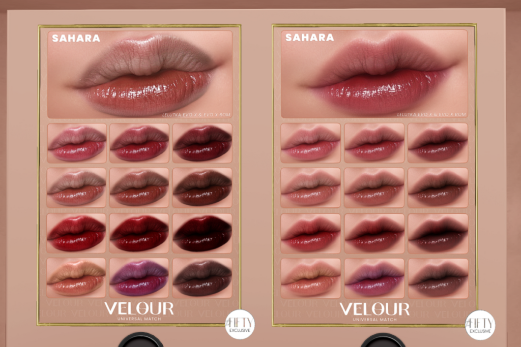 Sahara Lipsticks - Evo X, L$290 each
