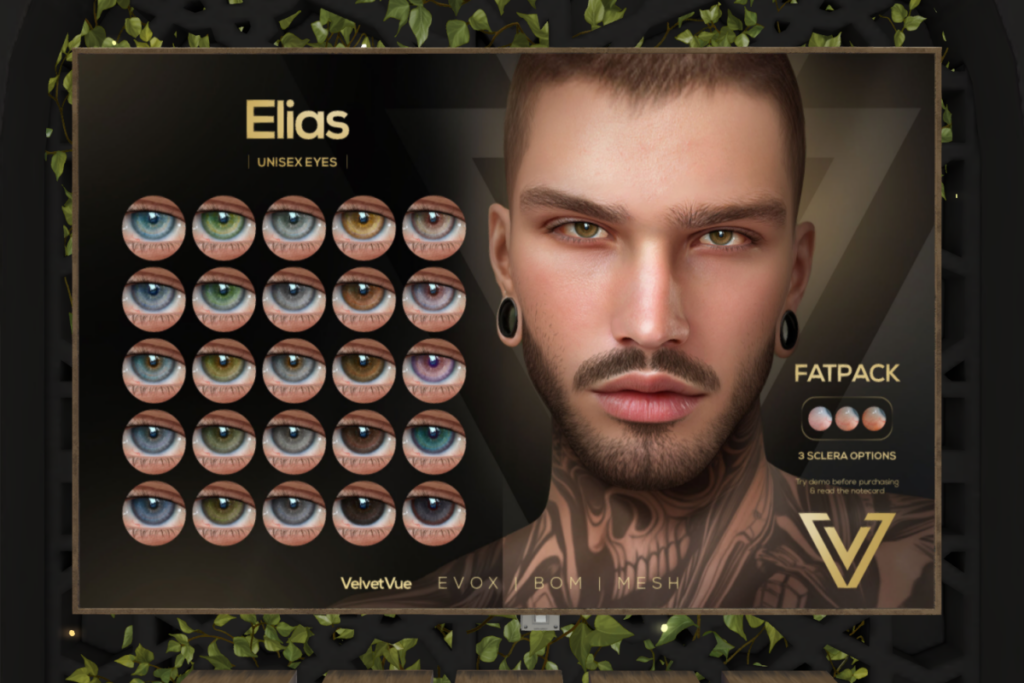 Elias Eyes - BOM/Lelutka/Mesh, L$299 each