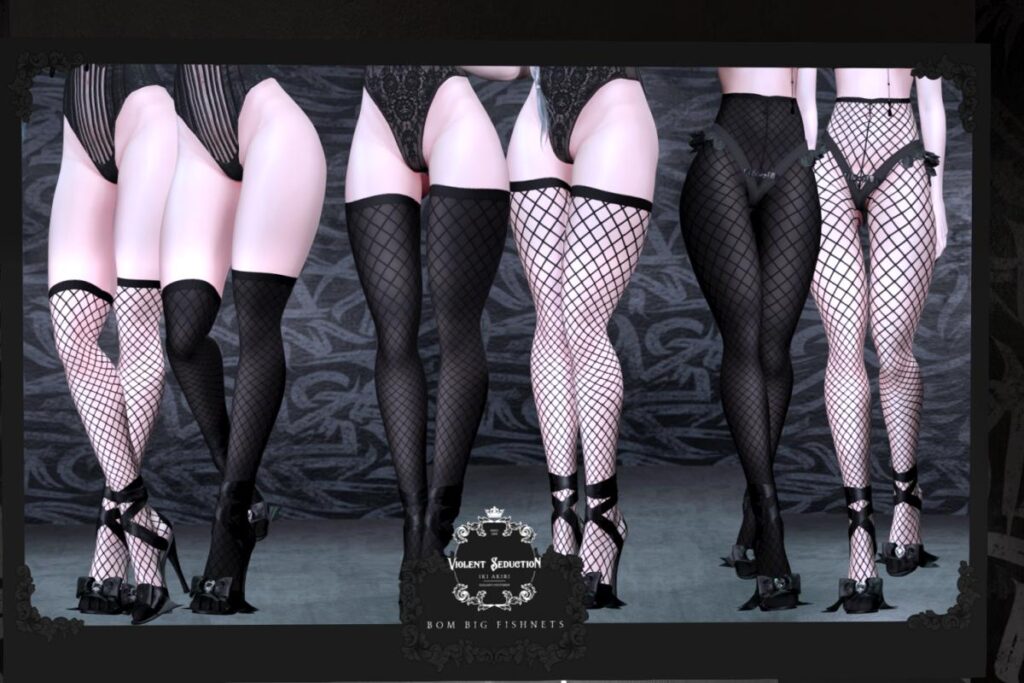BOM Big Fishnets - Legacy/Maitreya/Reborn/+mods, L$150 each/L$1000 FP