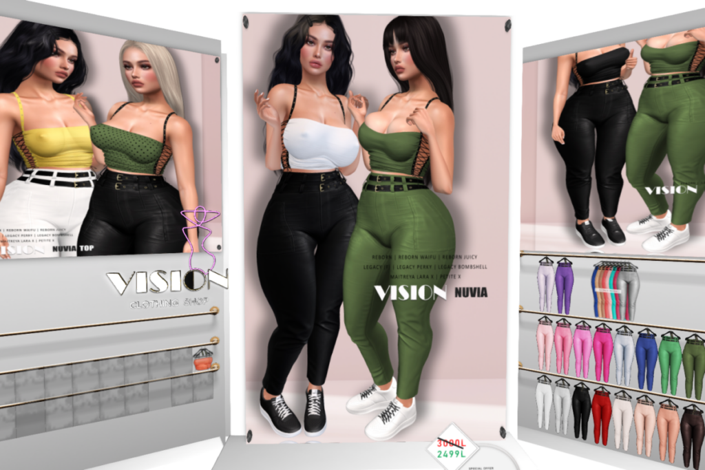 Nuvie Top &amp; Pants - Legacy/MaitreyaX/Reborn/+mods, L$299 each/L$2499 FP