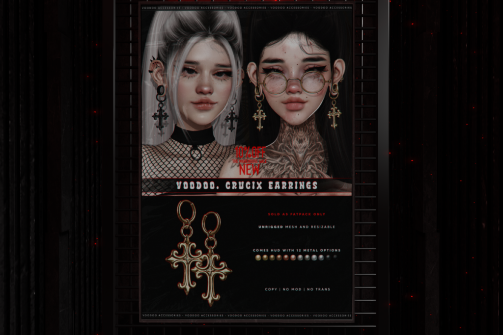 Crucix Earrings, L$360