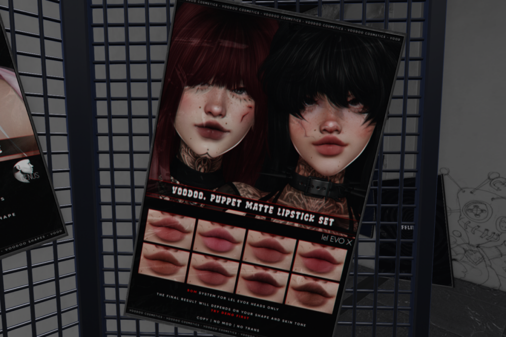 Puppet Matte Lips - EvoX	&lt;a href=&quot;http://maps.secondlife.com/secondlife/The%20Conjuring/126/130/1701&quot; target=&quot;_blank&quot;&gt;Teleport&lt;/a&gt;