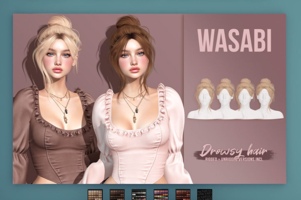 Drowsy Hairstyle, L$275 each/L$400 FP