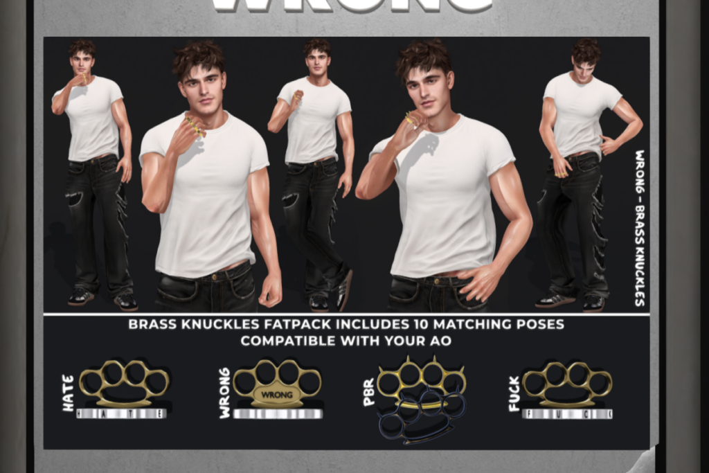 Brass Knuckles, L$99 each/L$249 FP
