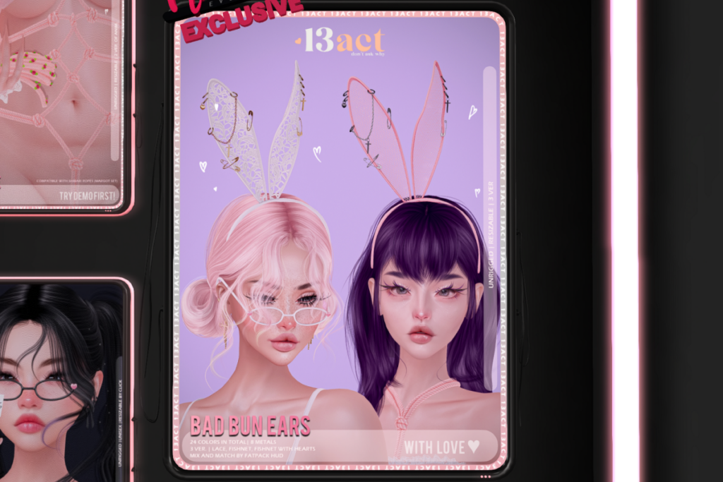 Bad Bun Ears, L$199 each/L$1369 FP